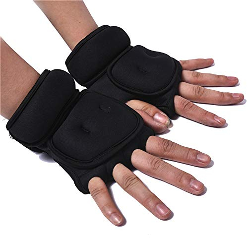 LYXMY Gewichtete Handschuhe, 1 kg, Sandsack, Gewichtshandschuhe, Trainingshandschuhe mit Handgelenkstütze, für Fitnessstudio, Boxen, Klimmzüge, Cross-Training, atmungsaktiv