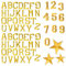 65Pcs Iron on Letter Number Patches Letter Patches Gold Sew on Numbers Alphabet Patches Embroidery Applique Patches Iron Letters Star Patches Fabric for Clothing Jeans Jackets Shirts Shoes Hat Bags