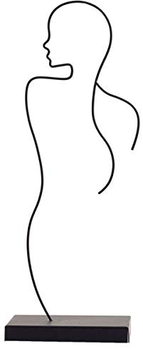 Storefactory - Dekorationsobjekt - Skulptur - SHE - Schwarz - Silhouette Einer Frau - Maße (LxBxH): 8 x 15 x 33 cm