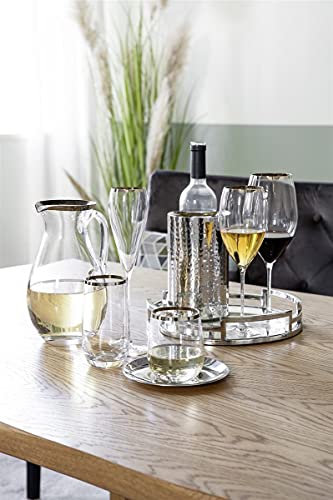 Fink [W0725] PLATINUM2, Champagnerglas, Platinumauflage, silberfarben, transparent, L. 6 cm, B. 6 cm, H. 28 cm