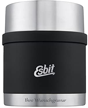 Esbit Sculptor Thermobehälter für Essen, mit personalisierter Gravur, Edelstahl, BPA-Frei, Schwarz, Silber &mehr, 500ml, 750ml & 1000ml, Speisegefäß für warme und kalte Speisen, für Suppen und Salate