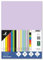 Kangaro - Tonpapier Pastell Lilla DIN A4-120g/m² FSC mix – 100 pack - Briefpapier Bastelpapier DIY