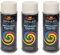 VE-INDUSTRIES Lot de 3 sprays de peinture selon RAL - 400 ml - Pour bois, métal (blanc pur 9010 brillant)