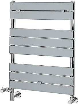 Milano Lustro Chrome Dual Fuel Flat Panel Heated Towel Rail - 840mm x 600mm