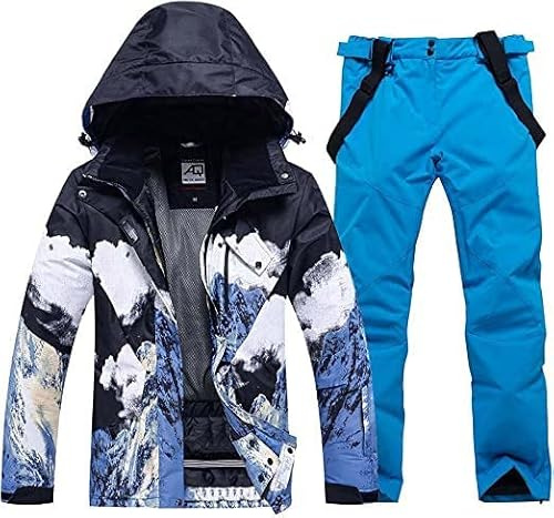 Ensemble veste et pantalon de ski pour homme - Combinaison de neige imperméable pour l'hiver - Veste de snowboard coupe-vent - Combinaison de ski changjia, S