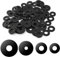 80 Pezzi rondella gomma piatta, 18/20/25/30mm Rondelle in Gomma Rubber Grommet Nera per Impieghi Gravosi Cuscinetti Antivibranti per Elettrodomestici Rubinetti Viti Bulloni