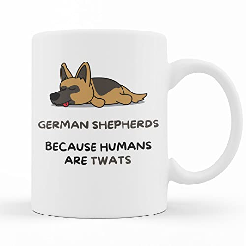 Tasse à café humoristique berger allemand – Tasse chien maman – Tasse chien papa – Cadeau pour les amateurs de chiens – Tasse grossière berger allemand – Inappropriate Gift Company®