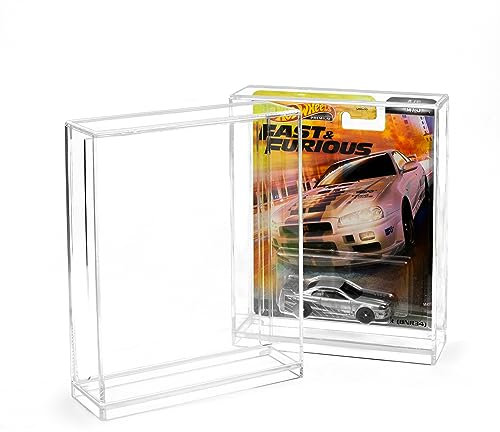 Vitrina Acrílica para Hot Wheels, Expositor Hot Wheels Acrílico, Hot Wheels Escala 1:64, Diseñado para Hot Wheels Premium/Boulevard/Real Riders/Fast and Furious. (Premium Cars) (1 Unidad)