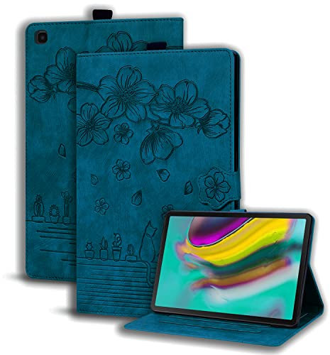 Succtopy Coque Samsung Galaxy Tab S5e 10.5 2019 SM-T720/SM-T725,PU Cuir Cover Tablette Housse de Protection Galaxy Tab S5e 10.5,Porte-Crayons Portefeuille Tablet Étui Samsung Tab S5e 2019,Bleu Royal
