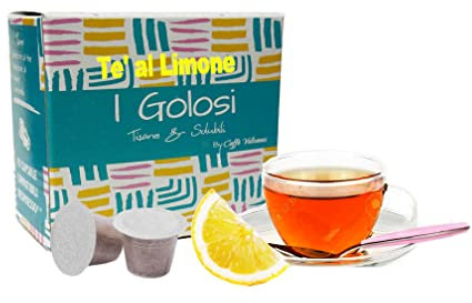 Caffè Vulcanus - Capsule compatibili con le macchine ad uso domestico Nespresso®* (80 capsule, Tè al limone)