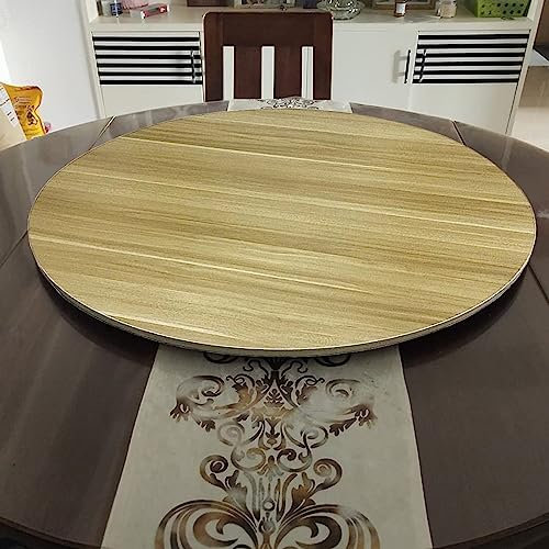 SAGIDAR Plateau Tournante Rond, Plateau Rotatif en Bois Massif, 360° Rotation Plateau De Service, Ø 50cm-100cm, Assiette De Service Rotative Ronde, pour Les Dîners De Famille Et Les Fêtes