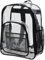 Lizbin Klarer Rucksack, Stadion Zugelassen - Transparenter Hochleistungs-PVC-Rucksack Mit Verstärktem Gurt für Konzertsport (Schwarz)