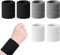 Yitobici Sport Wristbands, Saugfähige Schweißbänder, für Handball, Basketball, Tennis, Gymnastik, Laufen, 6 Stück, Unisex, Schwarz+Weiß+Grau