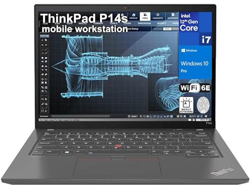 Lenovo ThinkPad P14s Mobile Workstation 14 Touchscreen FHD+ Business Laptop Computer, Intel i7-1260P, 48GB DDR4 RAM, 1TB PCIe SSD, WiFi6 E, Backlit Keyboard, Fingerprint Reader, Win 10 Pro, Tilsiy