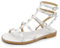 IF Fashion Scarpe Sandali Gladiatore Stivali Estivi da Donna Con Borchie Pelle Sintetica KK-701 bianco N.41