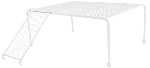 Gogogmee Pet Rack Chicken Coop Platform Mesh Shelf for Rutin Chicken Farmhouse Decorative Ladder Shelves Use in Shed