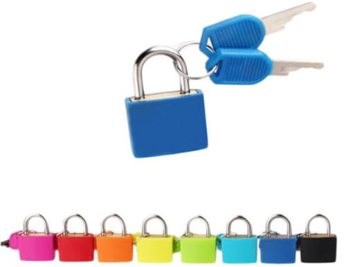 Btkigl Petit cadenas léger en acier pour valise, journal intime, cadenas décoratif avec 2 clés (rose rouge)