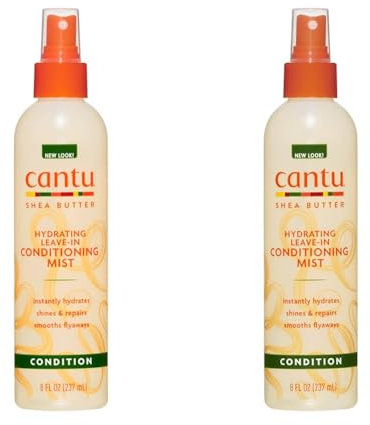 Cantu Shea Butter Hydrating Leave-In Conditioning Mist, 237 ml (Packung mit 2)