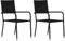 ShGaxin Garten-Essstühle 2 STK. Stapelbar Schwarz Poly Rattan, Gartensessel, Balkonstuhl, Hochlehner, Balkon Stühle, Terrassenstuhl, Balkonmöbel - 318698