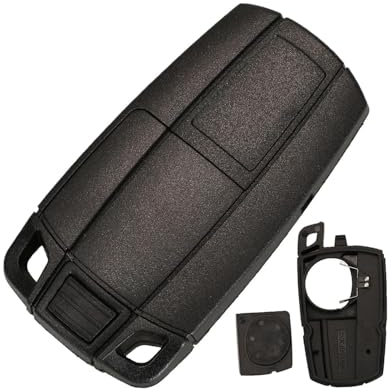 MLLNPP car key housin For BMW 1 3 5 6 7 Series E90 E60 E91 E92 E Series For X6 Replacement with/without Battery Holder Car Key Fob Shell Car Accessories Remote Key Case(Have Battery Holder)