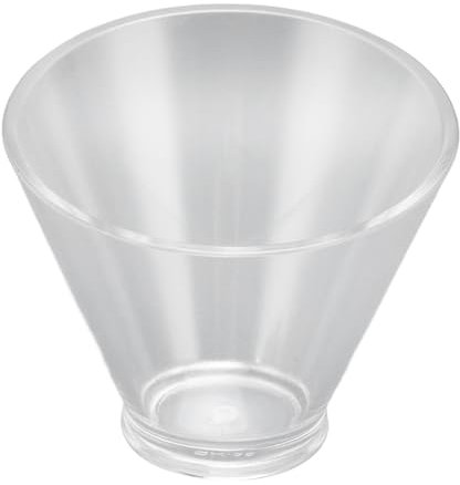 OUCRIY Ensaladera de Acrílico, Cuencos para Mezclar Ensaladas en ángulo, Cuenco para Servir con Fondo Antideslizante para Pasta, de Frutas (Tamaño Grande 600ML)