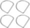 PATIKIL 2,4 Metall D-Ringe, 4 Stück 304 Edelstahl D-Ring Geschweißte Solide Dee Ringe DIY Zubehör für Gürtel Nähen Hundehalsbänder Gurtbänder, 5x50mm