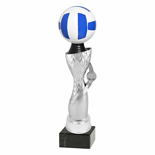 Generico Trofeo Pallavolo – Coppa da Volley Personalizzabile con targhetta in Metallo, Base Marmo – Premio Sportivo Campeggio Torneo – Regalo Miglior Giocatore o MVP