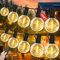 Yuucio Outdoor String Lights Dimmable 100FT, 30M LED Festoon Lights with Remote Control Mains Powered with 52 Shatterproof G40 Plastic Bulbs, Waterproof Garden Light