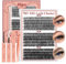 Higu clace DIY Wimpern-Extensions, 280Pcs 30D+40D+50D Wimpern-Einzeln-Set, Wimpern-Extensions-Set-7-tage halt mit Applikator und Wimpernkleber und Versiegelung (30D+40D+50D Kit)