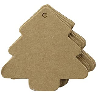 KONTONTY Weihnachtsbaum Anhänger Kraftpapier Vintage Etiketten Blanko Namensschilder Geschenketiketten Für Hochzeiten Partys Und