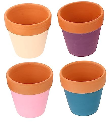 GANAZONO Mini Pots De Fleurs Céramique Chic pour Plantes Succulentes De Pots Terre Cuite Colorés pour Décoration Intérieure Et Extérieure