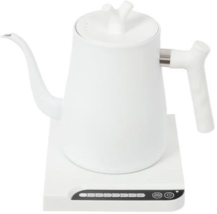 1L Edelstahl Elektrischer Schwanenhals Wasserkocher 7 einstellbare Temperatureinstellung 45° bis 100° mit 3-Minuten-Gedächtnisfunktion 1000 W, Schnelles Erhitzen Kitchen aid Wasserkocher