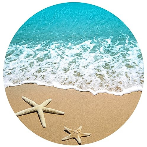 Lurrose Wasserdichte Und Rutschfeste Fliesen Meeres Abzieh Und Klebe Bodenfliesen Wanddekoration Wohnzimmer Nicht Runde Aufkleber Wasserdichte Bodenaufkleber Fußböden Strand
