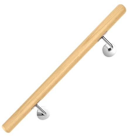 Main courante d'escalier en bois, balustrade en bois antidérapante, 3,0 x 30 cm, support de sécurité ergonomique, compact, finition fine, barrière intérieure extérieure, idéale pour la maison, le