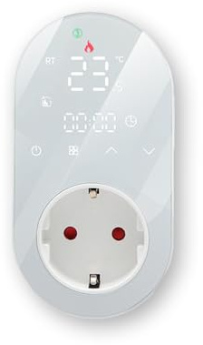 MelkiSmart Wi-Fi Thermostat – Series 12 Thermostat with Touch Screen Programmable for Air Conditioning Four Tubes – Remote Control From Mobile Phone Compatible with Alexa,Google Home,IFTTT