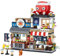 Japanische Straßenansicht Takoyaki Einkaufen Mini Bausteine Bausatz, 722Stück Kreative Konstruktion Micro Klemmbausteine, Simulation Architektur Spielzeug, Geschenkideen für Kinder Erwachsene