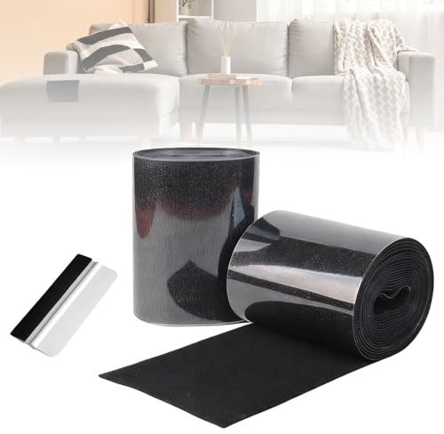 GWBPES 2 Stück Gewebe-Reparaturband, Textilklebeband 10x200cm Flicken Selbstklebend Stoff Wasserdicht Markisen Reparatur Klebeband Gewebeklebeband Schwarz für Sofa Autositze Daunenjacke