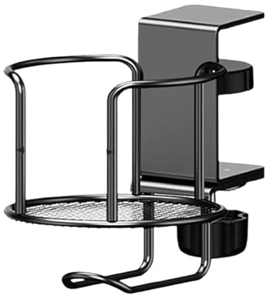 Krmoau Desk Cup Holder Clamp Holder - Leak-Protection Clamp for Office Accessories, Coffee Mug Holder | for Chair Sofa Bed Car Office Home Use