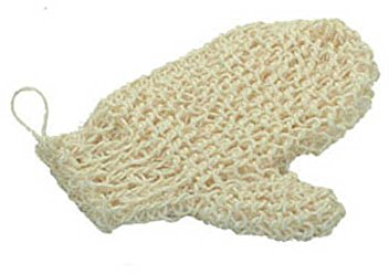 1x Behrend Massage-Handschuh, Peeling-Handschuh, 100% Sisal, handgestrickt, mit Daumen