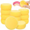 ULTNICE 12pcs Round Paint Sponge Craft Sponges for Painting Pottery Watercolor Art Sponges Yellow