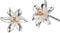 DEW Silver & Rose Gold Plated Tiger Lily Stud Earrings – Sterling Silver and Rose Gold Plate, 3D Detail, Beautiful Nature Inspired Jewellery
