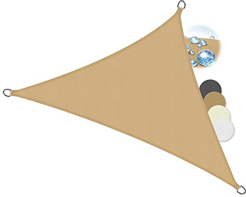 Sol Royal Tenda a Vela Impermeabile 6x4x4 m SolVision PS9 – Tenda da Giardino Sole per Esterno – Telo Ombreggiante Parasole Protezione Anti Raggi UV Sabbia – Triangolare 600x400x400 cm