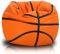 Ecopuf Basketball Sack XL - Spielkissen aus Kunstleder - Ideal für Fußballfans, Kinder - Sitzsack Wohnzimmer - Sitzpouf Samt - Gaming Stuhl Pouf Sack - 100x55cm, Orange: Basketball