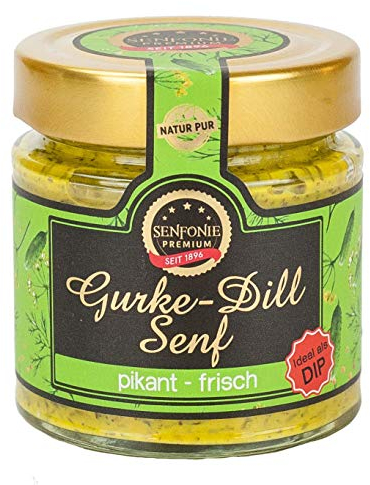 Altenburger Original Senfonie Premium Gurke Dill Senf, 180ml im Glas, pikant-frischer Senfaufstrich