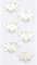 ARTOZ 6 Sticker 3D Sticker Handmade, Taube mit Herzen und Steinchen,Hochzeit,Wedding,Karten