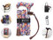 Merry Sticks Faltbarer Verstellbarer Designer Gehstock, Faltstock, Schmetterlinge (2), Enthält eine praktische Stocktasche und EIN Intelligenter Reflektierender Stockhalter
