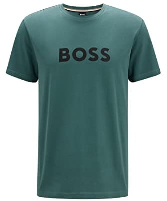 BOSS Herren T-Shirt RN Shirt Crew-Neck UV-Protection UPF 50, Farbe:Grün, Artikel:-369 Open Green, Größe:M