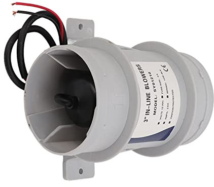 12V Inline Blower, High Air Flow Compact 3 Inch Inline Duct Fan for Ducting