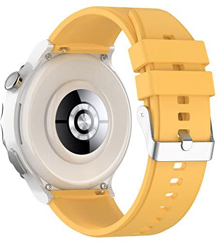 BoLuo 20mm Cinturini per Orologi per Huawei Watch GT3 Pro 43mm /Huawei Watch GT3 42mm /Watch GT2 42mm,Cintura Silicone Bracelet Cinturino Strap per Coros Pace 2 /Coros Apex 42mm /Ticwatch E3 (giallo)