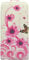 Case For iPhone 5/5S/SE White With Pink Flower Swirl And Butterfly Design PU Leather Flip Case Cover Compatible With iPhone 5/5S/SE